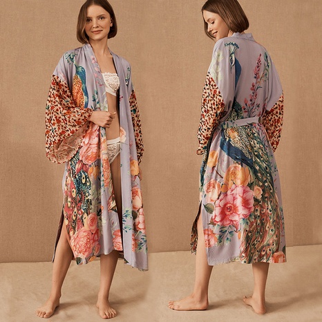 New peacock printing sunscreen cardigan suncreen blouse's discount tags