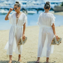 Neue europäische und amerikanische Rundloch-Spitzen-Sonnenschutzkleidung für den Strandurlaub