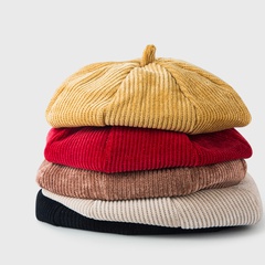 2021 Herbst und Winter neue Baskenmütze weibliche Retro-Persönlichkeit achteckiger Hut