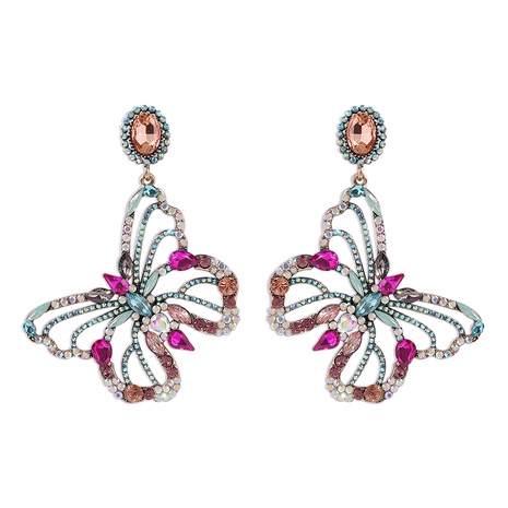 Baroque exaggerated personality butterfly earrings wholesale's discount tags