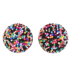 Fashion Hemispherical Color Beads Earrings