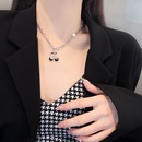 Sweet cherry pendant necklace women sweater chain hip hop titanium steel clavicle chainpicture4