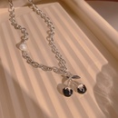 Sweet cherry pendant necklace women sweater chain hip hop titanium steel clavicle chainpicture6