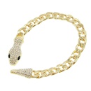 Fashion creative diamond snake head magnet alloy braceletpicture8