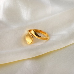 Geometrischer Ring aus europäischem und amerikanischem 18K vergoldetem Edelstahl mit offenem Ring