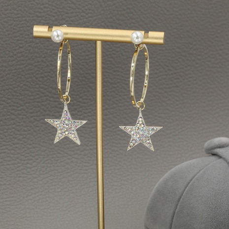 Fashionable style thin star earrings's discount tags