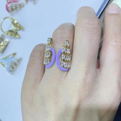 butterfly-shaped fashion personality index finger ring enamel angel wing open ring