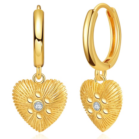 European and American classic copper gold-plated heart earrings's discount tags