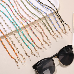 millet bead heart glasses chain anti-lost retro beaded heart glasses mask chain rope