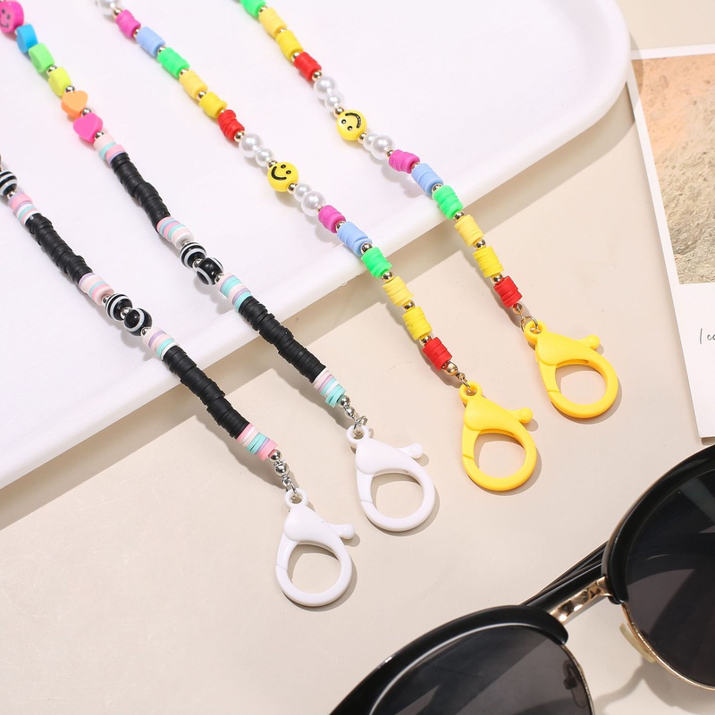 soft pottery pearl childrens lanyard cartoon mask glasses chain dualuse extension chain