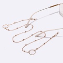 fashion simple golden rhombus geometric color retaining bead glasses rope glasses chainpicture5