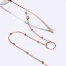 fashion simple golden rhombus geometric color retaining bead glasses rope glasses chainpicture6