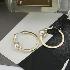 Boucles d'oreilles en perles de cercle de mode classiques tout allumettes françaises