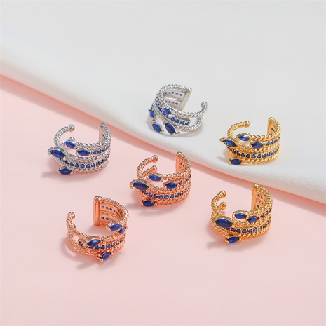 geometric ear bone clip copper earrings fashion ear clip wholesale NHUW518612's discount tags