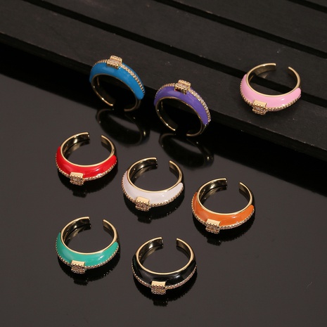 Drop Oil French Ring Geometric Cold Wind Ring Tail Ring's discount tags