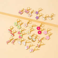 new creative small butterfly flower ear clip jewelry