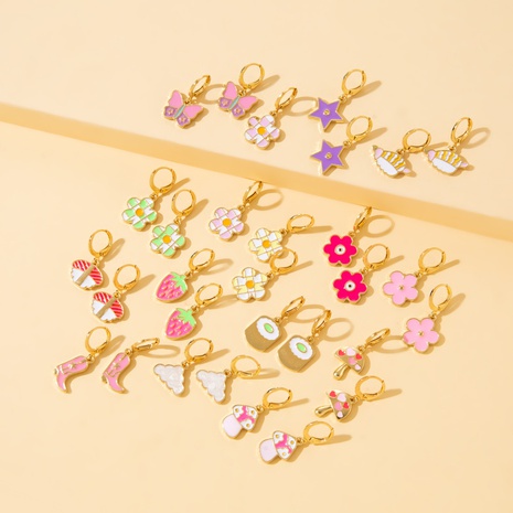nouveaux bijoux créatifs de clip d'oreille de fleur de petit papillon's discount tags