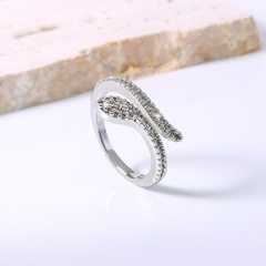 fashion personality light luxury exquisite zircon open ring simple temperament wild index finger ring