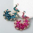 Nouvelle broche de paon en cristal de diamant complet accessoires de broche de corsage de style beaut finepicture8