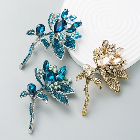 nouveau cristal fleur verre diamant corsage broche robe de soirée accessoires's discount tags