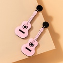 Persnlichkeit HipHopOhrringe rosa Harz Glitzer Gitarre geometrische unregelmige Ohrringepicture8