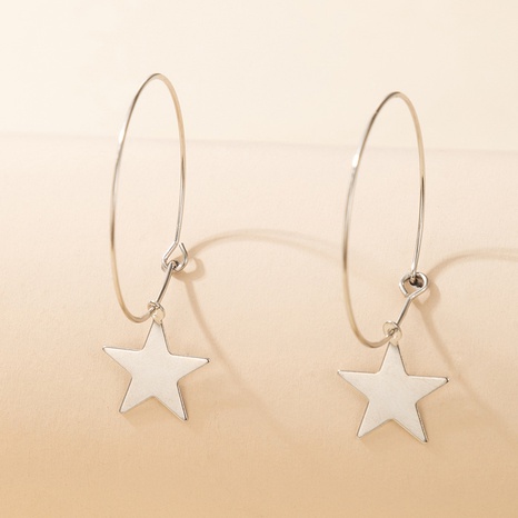 simple fashion earrings five-pointed star disc geometric irregular earrings's discount tags