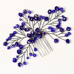 new bridal insert comb banquet dress accessories fashion blue branch leaf style hair comb