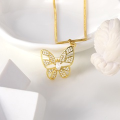 butterfly necklace slightly inlaid with zircon butterfly pendant clavicle chain