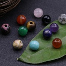 Cristal naturel agate jade perles en vrac 10mm perles rondes gros trous perles bijoux accessoirespicture7