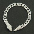 Fashion creative diamond snake head magnet alloy braceletpicture18