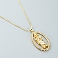 collar con colgante de estrella de seis puntas sacerdote con microincrustaciones de circonio baado en oro de cobrepicture12