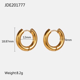 simple 18k goldplated stainless steel jewelry gold and silver hoop earrings jewelrypicture14
