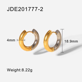 simple 18k goldplated stainless steel jewelry gold and silver hoop earrings jewelrypicture15