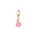 cartoon small letter earrings personality drop oil color 26 letter ear clippicture64