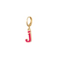 cartoon small letter earrings personality drop oil color 26 letter ear clippicture72