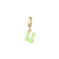 cartoon small letter earrings personality drop oil color 26 letter ear clippicture83