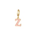 cartoon small letter earrings personality drop oil color 26 letter ear clippicture88