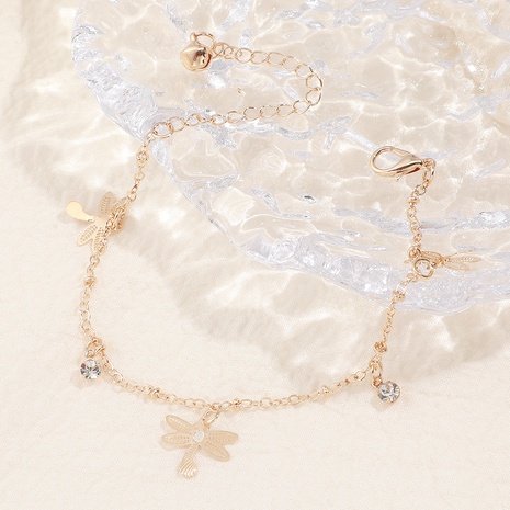 Women's Bracelet Dragonfly Shape Pendant Gold Jewelry Bracelet NHHUQ540609's discount tags