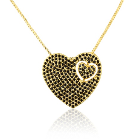 full diamond heart-shaped necklace  NHBP313774's discount tags