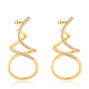 simple goldplated zircon winding earringspicture14