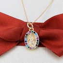 new oval Virgin simple color zirconium copper necklacepicture9