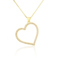 new goldplated inlaid zircon heartshaped necklacepicture16