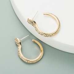 simple exaggerated snake-shaped earrings