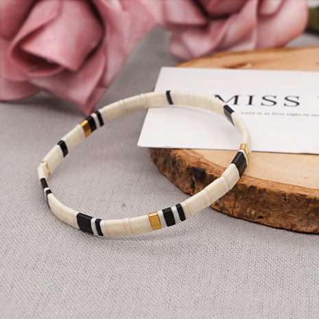 simple fashion bohemian square beaded bracelet's discount tags