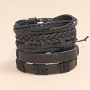 retro simple braided black leather braceletpicture10