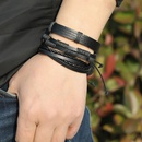 retro simple braided black leather braceletpicture12