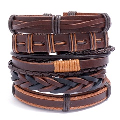 simple retro woven leather bracelet