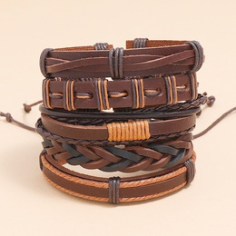 simple retro woven leather braceletpicture10