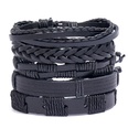 retro simple braided black leather braceletpicture13