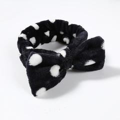 Fashion black white polka dot wash hair band